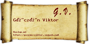 Góczán Viktor névjegykártya