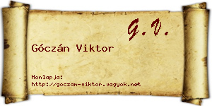 Góczán Viktor névjegykártya